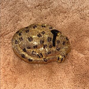 Judith Leiber Gold Leopard Clutch or Crossbody